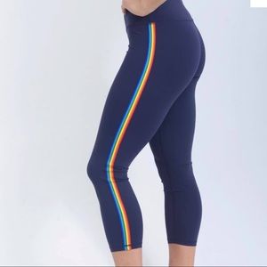 Zyia Rainbow Navy Luxe Hi-Rise 7/8 24” WORN TWICE!